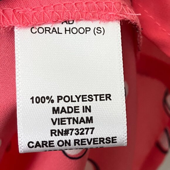 Kohl's Elle Retro Chic Coral Hoop Sleeveless Blouse Tank Top, New with Tags - Picture 8 of 12